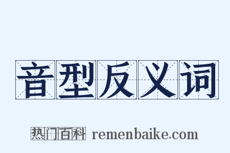 音型反义词是什么意思的图片